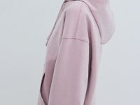 Толстовка на молнии с эффектом стирки, Розовый