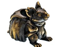 Бусина для темляка "Мышонок с рюкзаком", латунь