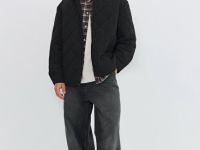 Лёгкая утеплённая куртка, Черный