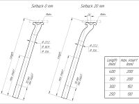 Подседельный штырь Bjorn Glagol (350 мм сдвиг замка 0 мм 27.2 мм)