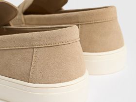 Лоферы из искусственной замши, Бежевый