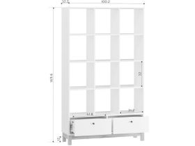 Стеллаж Байрон 100x170 Белый