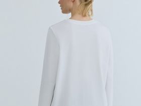 Базовый лонгслив из хлопка, Белый