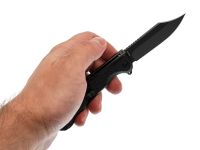 Складной нож Daggerr Powie All Black DL, сталь 8Cr14MoV, рукоять термопластик FRN, черный