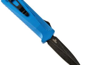 Автоматический нож Daggerr Кощей Blue BW, сталь D2, рукоять алюминий