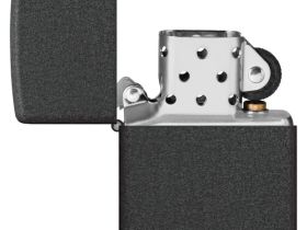 Зажигалка ZIPPO Logo с покрытием Black Crackle™, латунь/сталь, чёрная, матовая, 38x13x57 мм