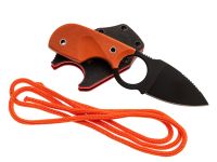 Шейный нож Kizlyar Supreme Amigo Z, сталь AUS-8, рукоять G10, оранжевый