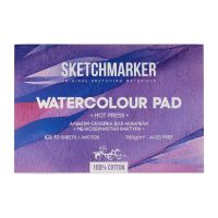 Альбом-склейка для акварели Sketchmarker 10 л 300 г, хлопок, мелкозернистая