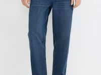 Утеплённые свободные джинсы Bow, Синий