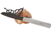 Складной нож Nagao Higonokami Papilio - Butterfly, 100мм, сталь Aogami Black, рукоять металл