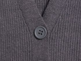 Вязаный жилет для девочек, Серый