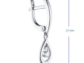 Серьги из серебра с бриллиантами э0601сг05185800