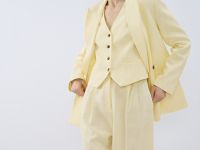 Шорты со складками, Желтый