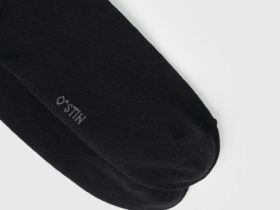 Высокие носки в рубчик, Черный