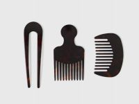 Набор аксессуаров для волос: гребень, расчёска и шпилька, Коричневый