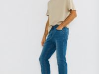 Зауженные джинсы, Синий