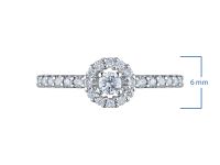 Кольцо из белого золота с бриллиантами э4701кц08189400