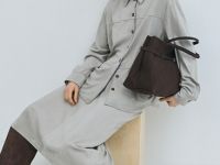 Рубашка из искусственной замши, Серый