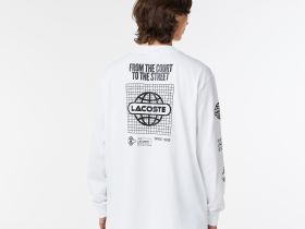Мужская футболка Lacoste стандартного кроя с длинным рукавом