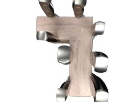 Подставка настольная магнитная для 8 ножей Woodinhome KS009SOW, дуб