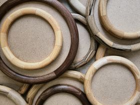 Рамка круглая KK/home, ручная работа, карагач