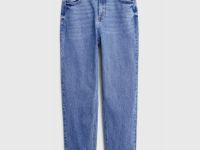 Прилегающие джинсы Mom, Голубой