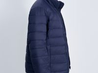 Стеганый пуховик с воротником-стойкой