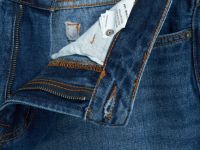 Прямые джинсы, Синий