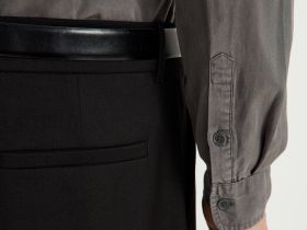 Рубашка из тенселя полуприлегающего силуэта