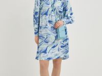 Платье свободного силуэта с принтом