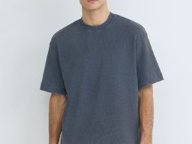 Футболка из структурной ткани, Синий