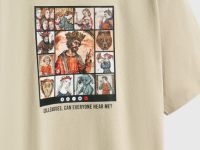 Футболка с арт-принтом, Бежевый