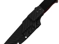 Нож Стрела, сталь Elmax, рукоять карбон, черно-красный