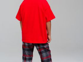 Комплект для мальчиков: брюки текстильные, фуфайка трикотажная (футболка)