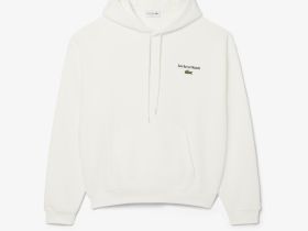 Мужская флисовая толстовка-худи Lacoste свободного кроя