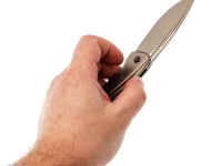 Складной нож TUOTOWN RT-Stinger Stonewash, сталь T14N, рукоять Grey Ti