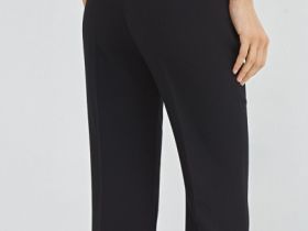 Расклёшенные брюки с ремнём, Черный