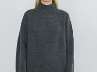 Свитер из мягкой пряжи с шерстью, Серый