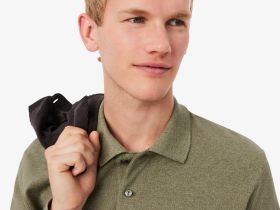 Мужское поло Lacoste L.12.21 классического кроя с длинным рукавом