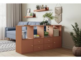 Стеллаж Кейн 2-149x75 Терракотовый