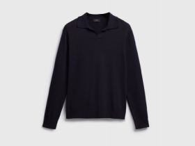 Поло с длинным рукавом, Синий