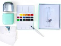 Набор акварели HIMI 18 цветов, подарочный, зеленый