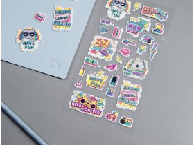 Наклейки объемные MESHU "90 s party", 10*24см, 27 наклеек