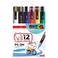 Набор маркеров POSCA PC-3M Стандартные цвета, 12 шт
