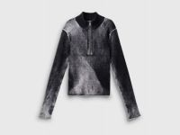 Джемпер-анорак с эффектом стирки, Серый