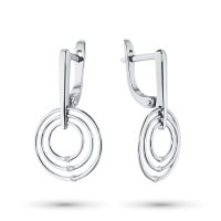Серьги из белого золота с бриллиантами э4001сг09181100
