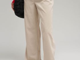 Брюки прямого кроя из вельвета