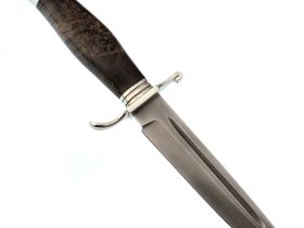 Нож Финка НКВД, сталь ELMAX, карельская береза, мельхиор