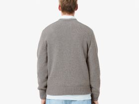 Мужской шерстяной свитер Lacoste с круглым вырезом