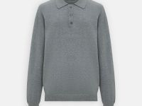 Поло с длинным рукавом из хлопка